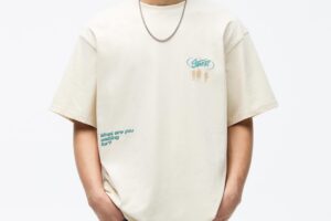 SHORT SLEEVE STWD T-SHIRT WITH SLOGANS