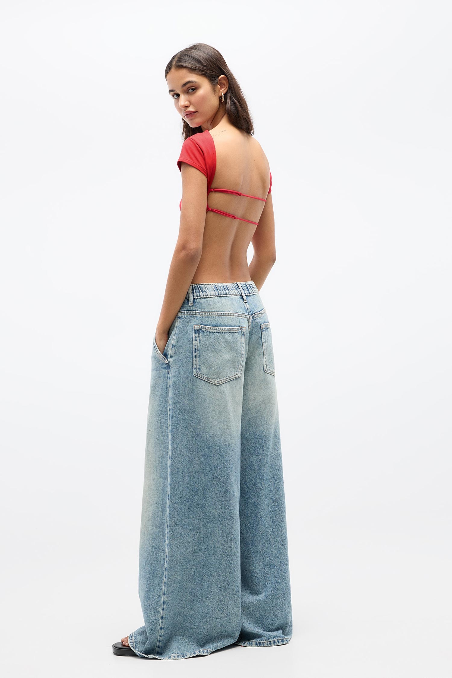 OPEN BACK POLYAMIDE T-SHIRT - Image 2