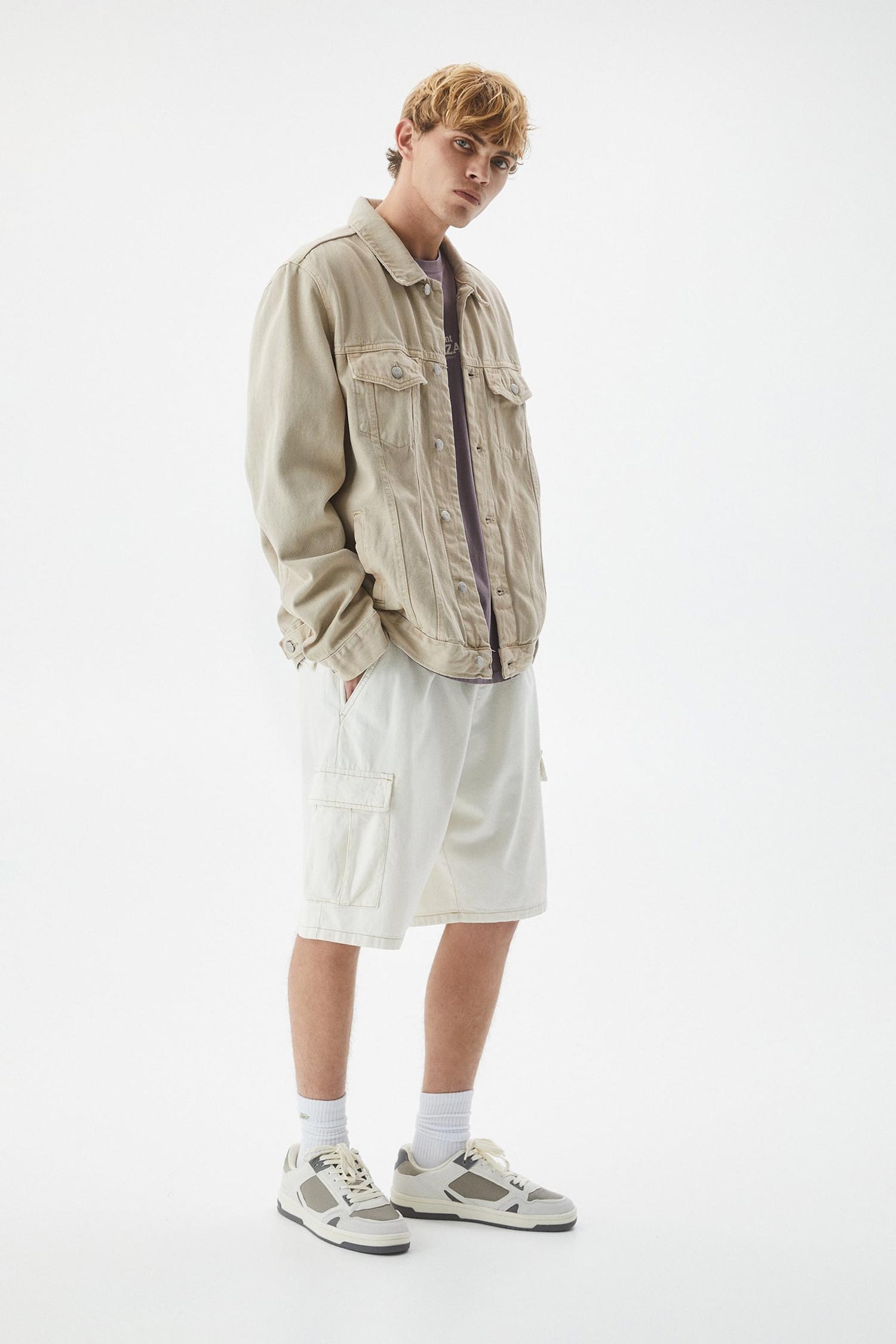 DENIM FABRIC BASIC JACKET - Image 3